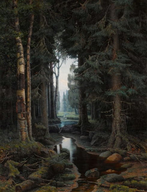 Vladimir Arkhipovich Bondarenko - Forest Stream