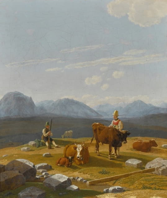 Wilhelm von Kobell - On the Alpine Pasture