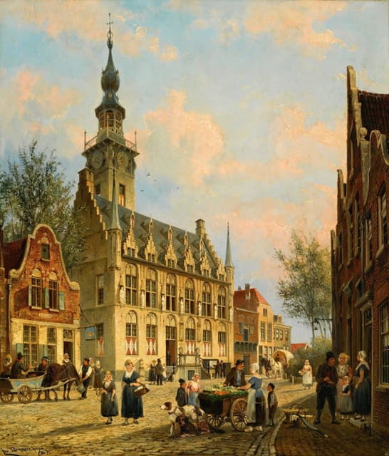Cornelis Christiaan Dommelshuizen - The town hall in Veere