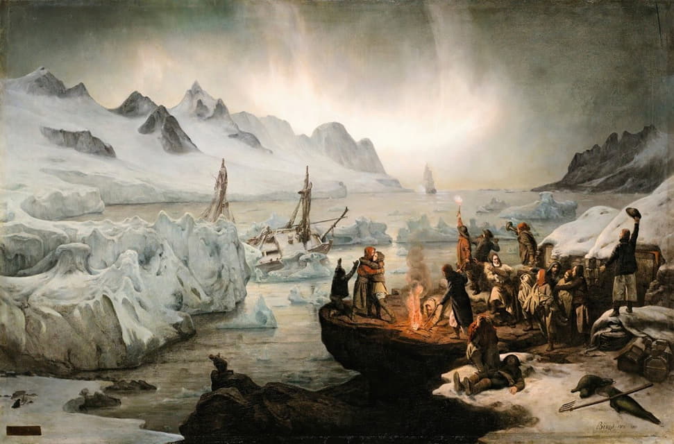 浮冰上的海难遇难者