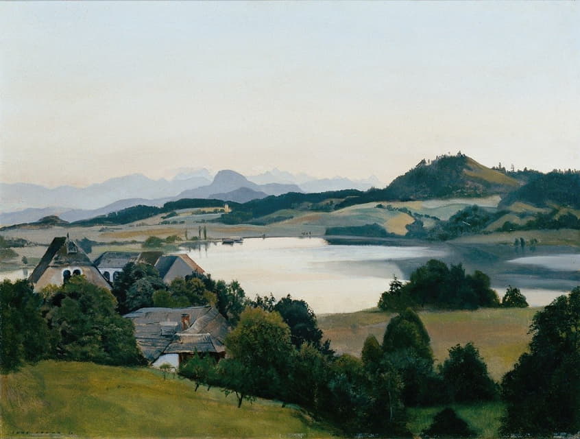 Hans Frank - Kärntner Landschaft (Kraiger-See mit Ulrichsberg)
