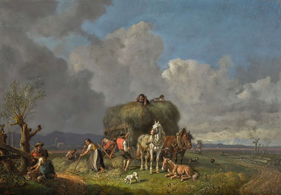 Heinrich Bürkel - The Hay Harvest