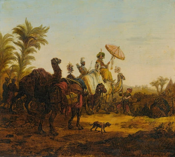 Jean-Baptiste Hilaire - Caravan In The Desert