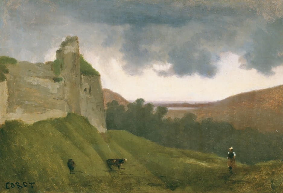 Jean-Baptiste-Camille Corot - Arques, Ruines Du Chateau