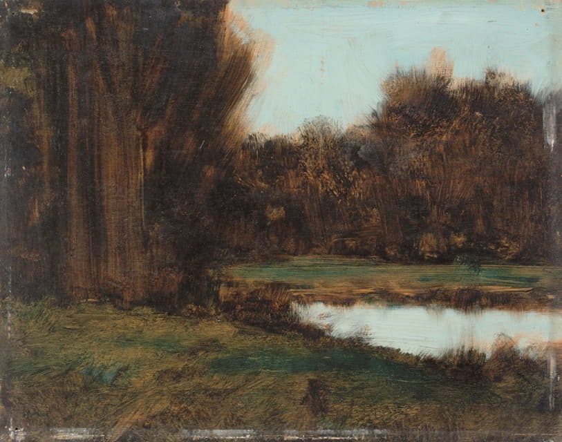 阿尔萨斯风景，一个池塘
