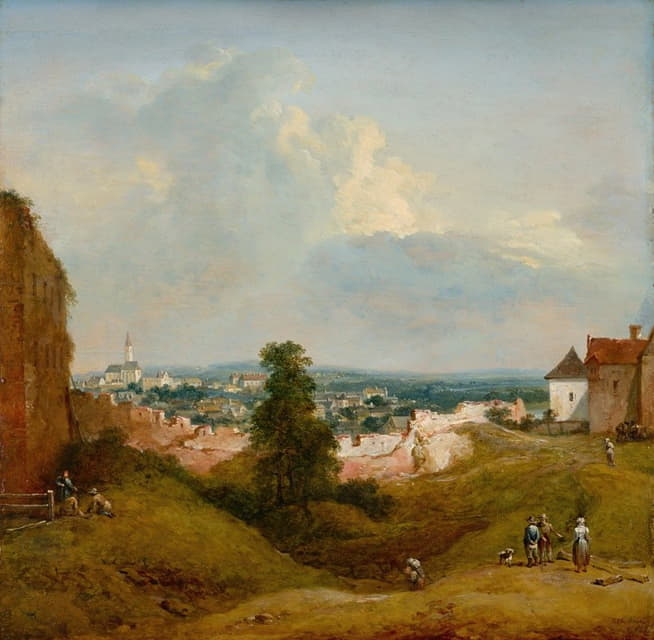Johann Christian Brand - Aussicht von der Albrechtsburg in Klosterneuburg