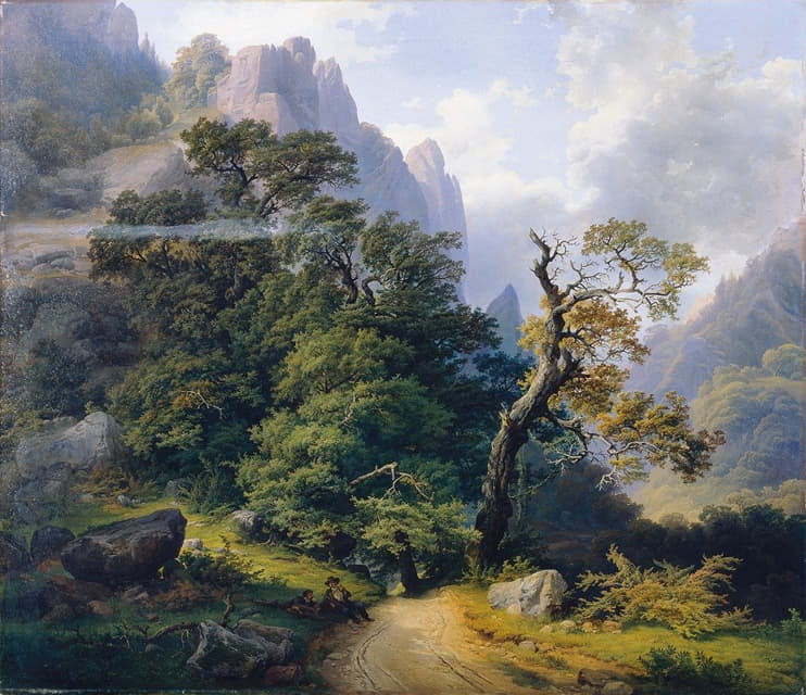 Joseph Holzer - Berglandschaft