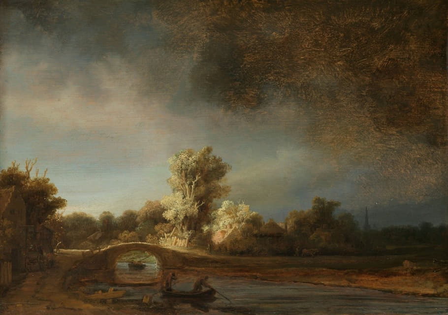 Rembrandt van Rijn - Landscape with a Stone Bridge