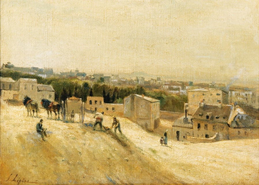 Stanislas Lépine - Les Terrassiers, Ancien Abreuvoir De Montmartre.