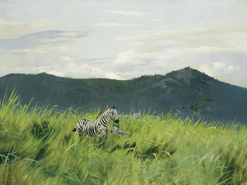 Wilhelm Kuhnert - Zebra On The Steppe