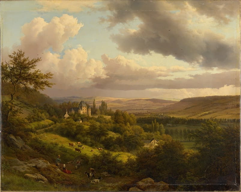 Barend Cornelis Koekkoek - Luxemburgische Landschaft mit Blick auf Schloss Berg