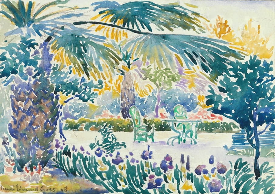 Henri-Edmond Cross - Garden of the Painter at Saint Clair