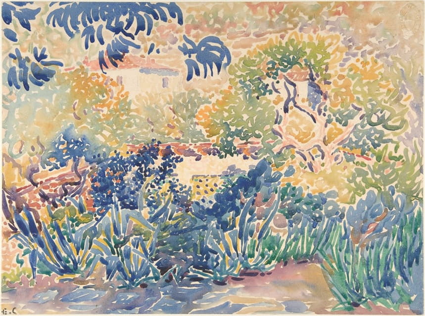 Henri-Edmond Cross - The Artist’s Garden at Saint-Clair