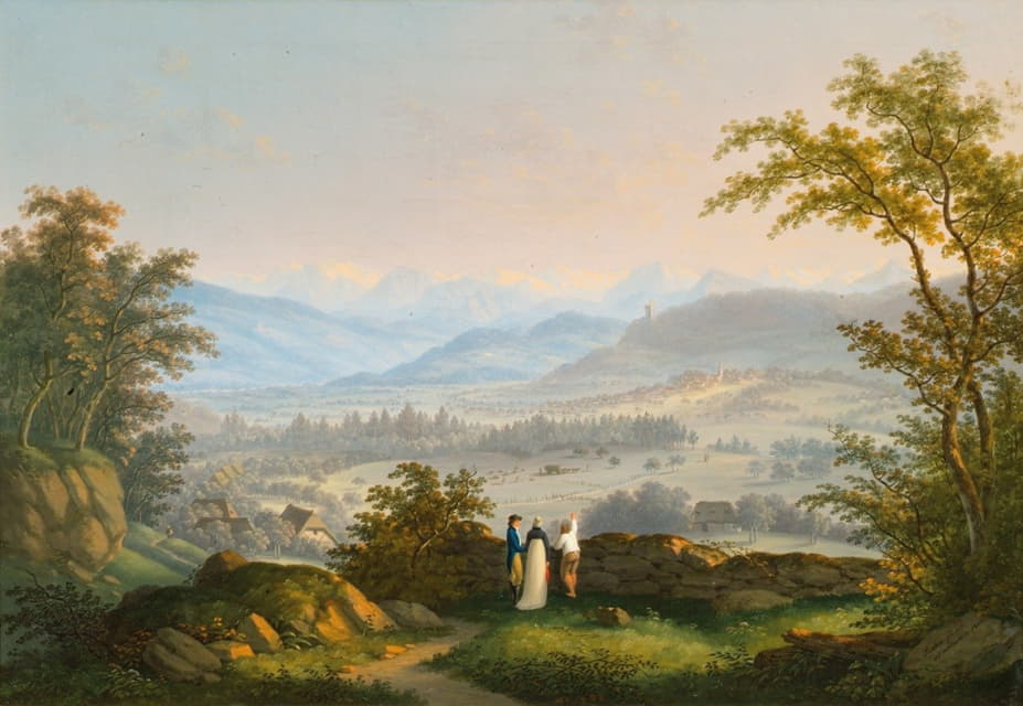 Johann Caspar Rahn - Umgebung der Ruine Habsburg