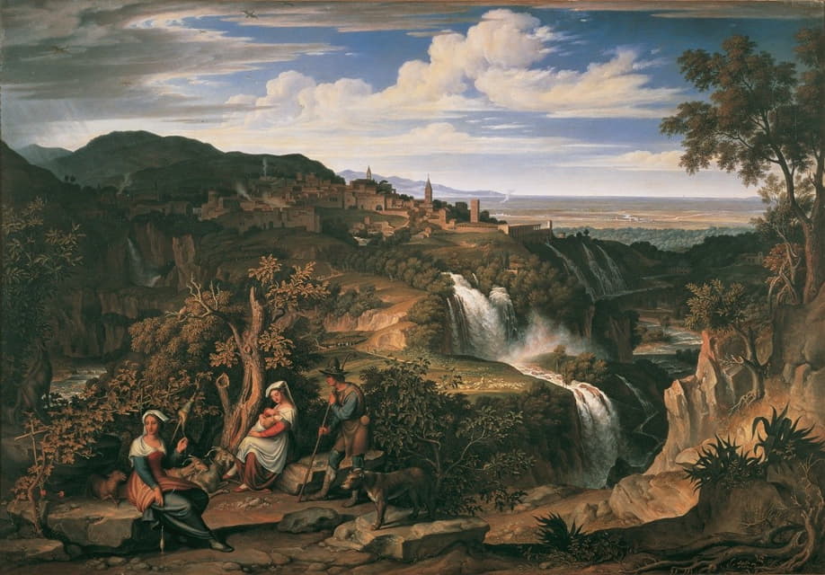 Joseph Anton Koch - Die Wasserfälle von Tivoli bei Rom