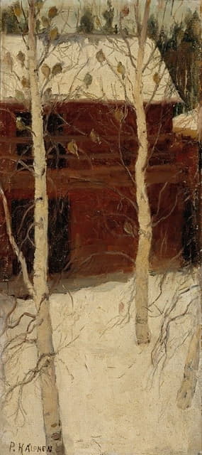 Pekka Halonen - Titmice in Birch Trees