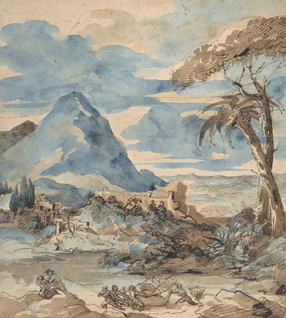 Théodore Géricault - Landscape with Fishermen