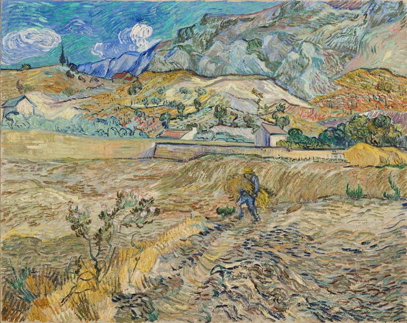 Vincent van Gogh - Landscape at Saint-Rémy (Enclosed Field with Peasant)