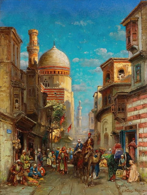 开罗Kai Bey清真寺的街景