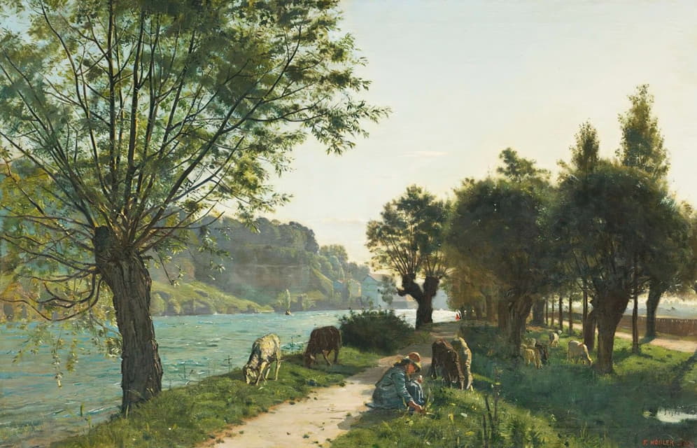 Ferdinand Hodler - Schafe Am Sentier Des Saules