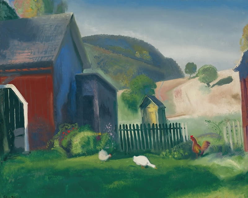 George Wesley Bellows - Barnyard And Chickens