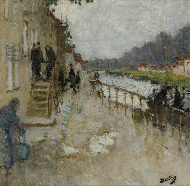 Pierre-Eugène Montézin - Bord De Canal À Saint-Mammès