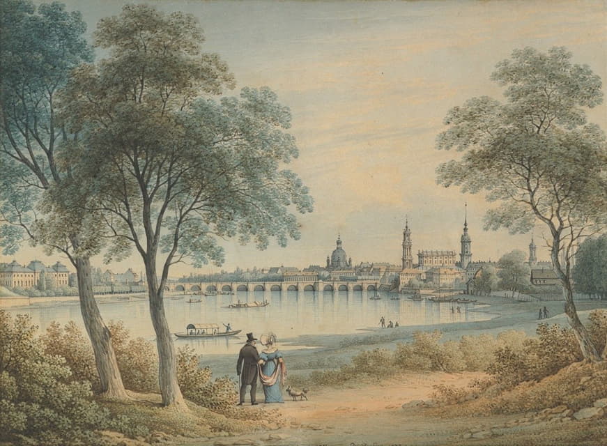 Christian Gottlob Hammer - View of Dresden from the West