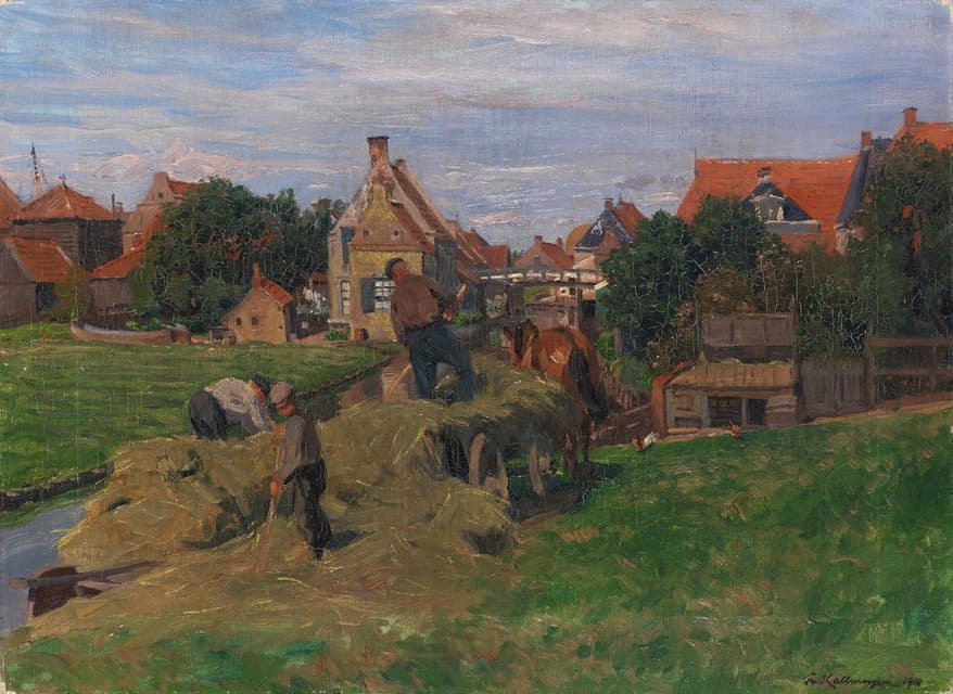 Friedrich Kallmorgen - Heuernte (Holland)