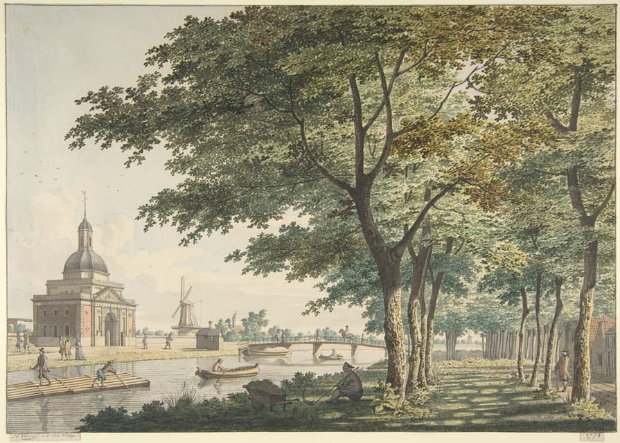 Hendrick Keun - The Muiderpoort, Amsterdam, seen from the Plantage