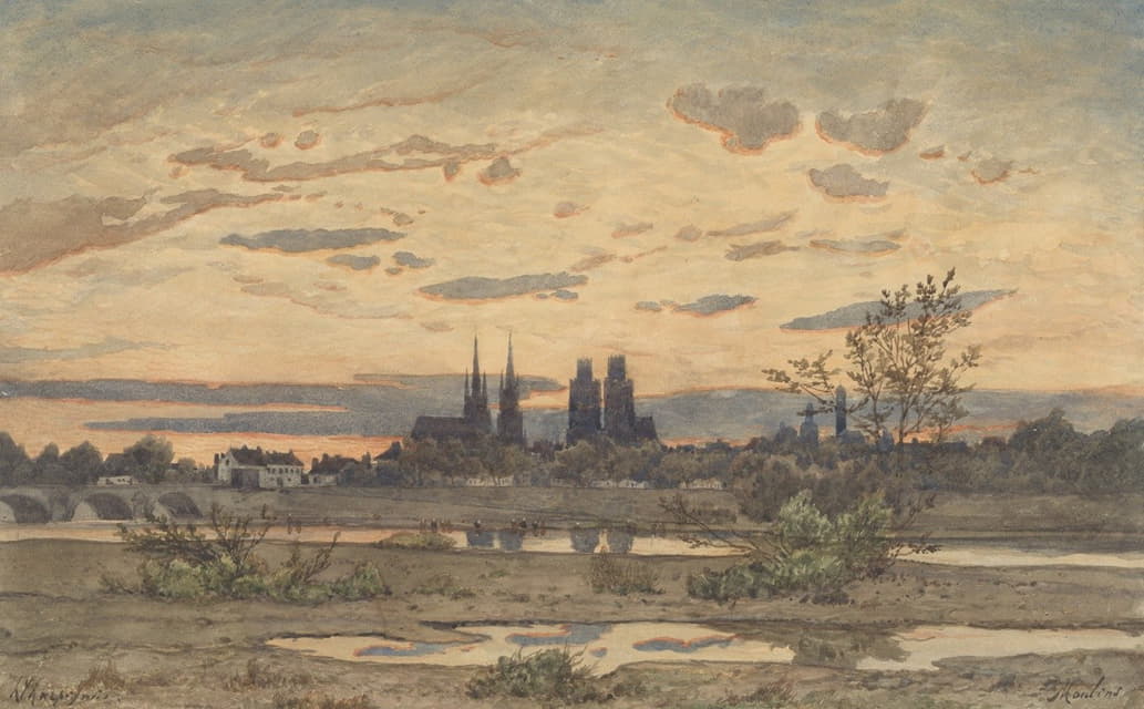 Henri-Joseph Harpignies - A View of Moulins