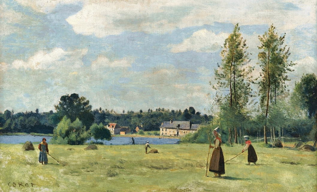 Jean-Baptiste-Camille Corot - Faneuses À Ville D’avray