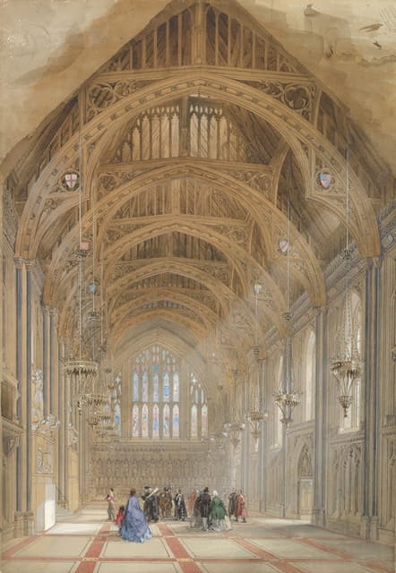 Sir Horace Jones - Guildhall, London; The Great Hall, Facing East