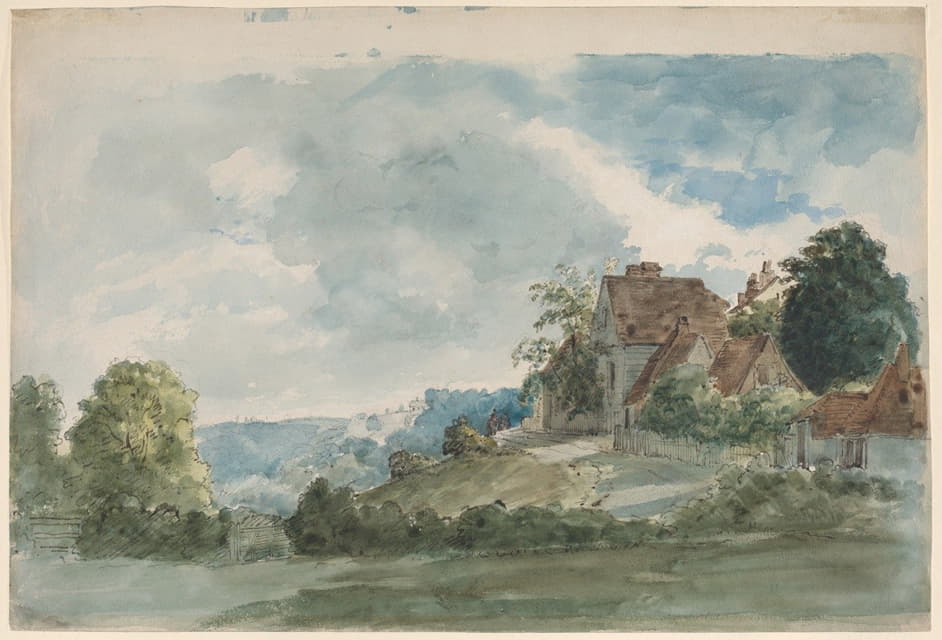 William Henry Hunt - Cottages in an Extensive Landscape
