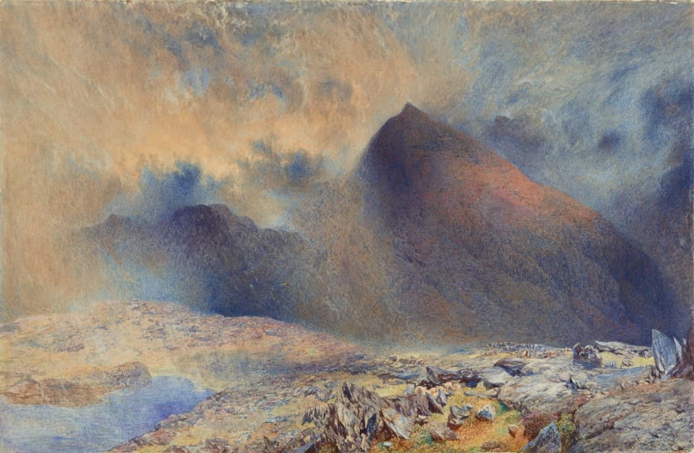 Alfred William Hunt - Mount Snowdon through Clearing Clouds