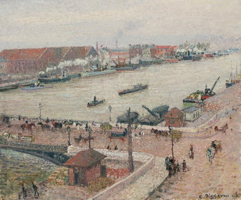 Camille Pissarro - Crue De La Seine, Pont Boieldieu, Rouen