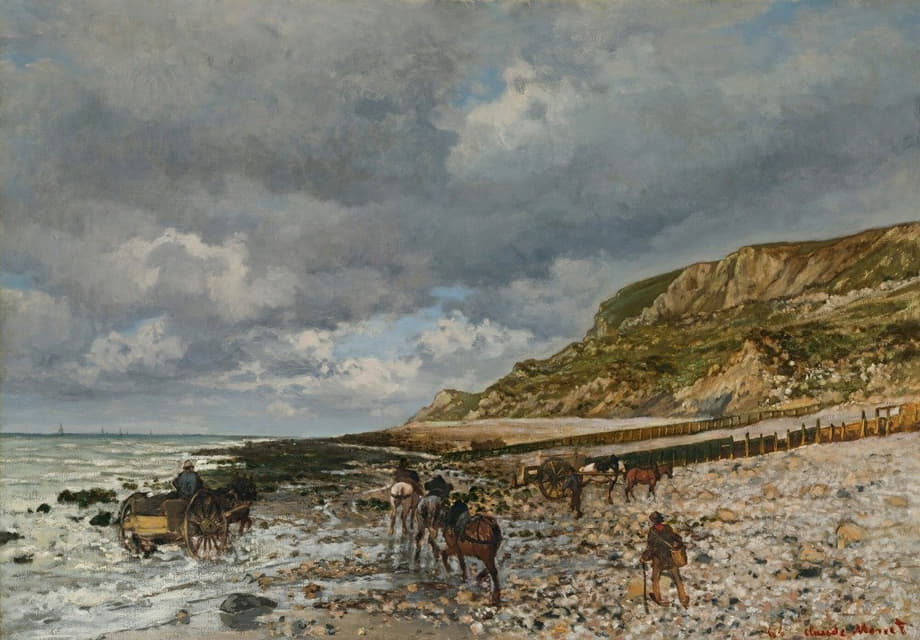 Claude Monet - Chevaux À La Pointe De La Hève