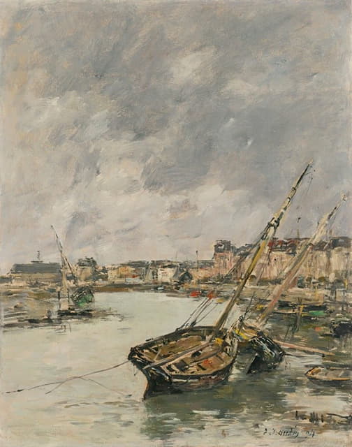 Eugène Boudin - Trouville, Le Port, Marée Basse
