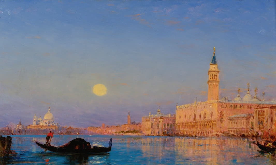 Félix Ziem - Gondole Devant Le Grand Bassin, Venise