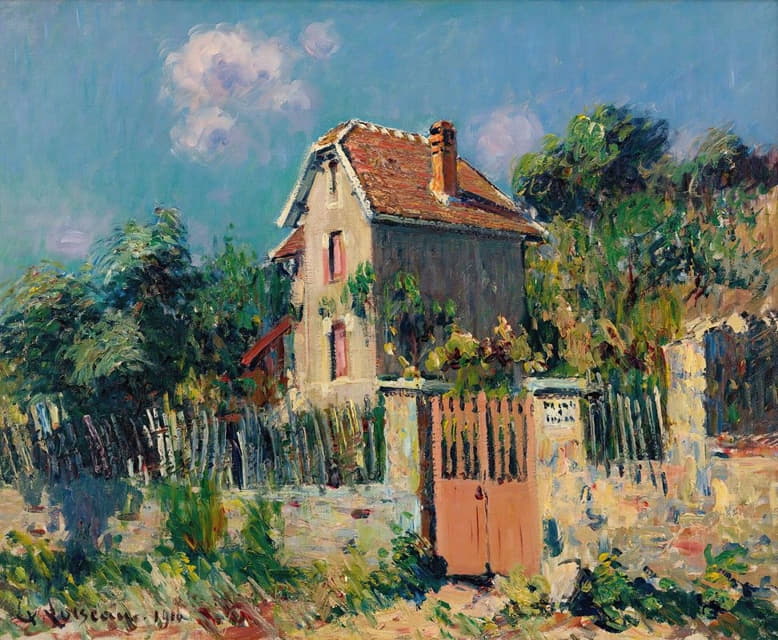 Pontoise附近的粉红色格栅房子