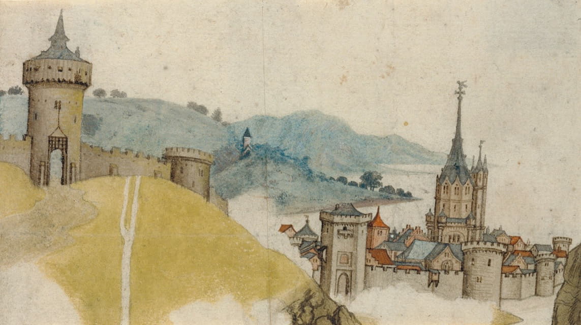 Workshop of Master LCz - View of a Walled City in a River Landscape