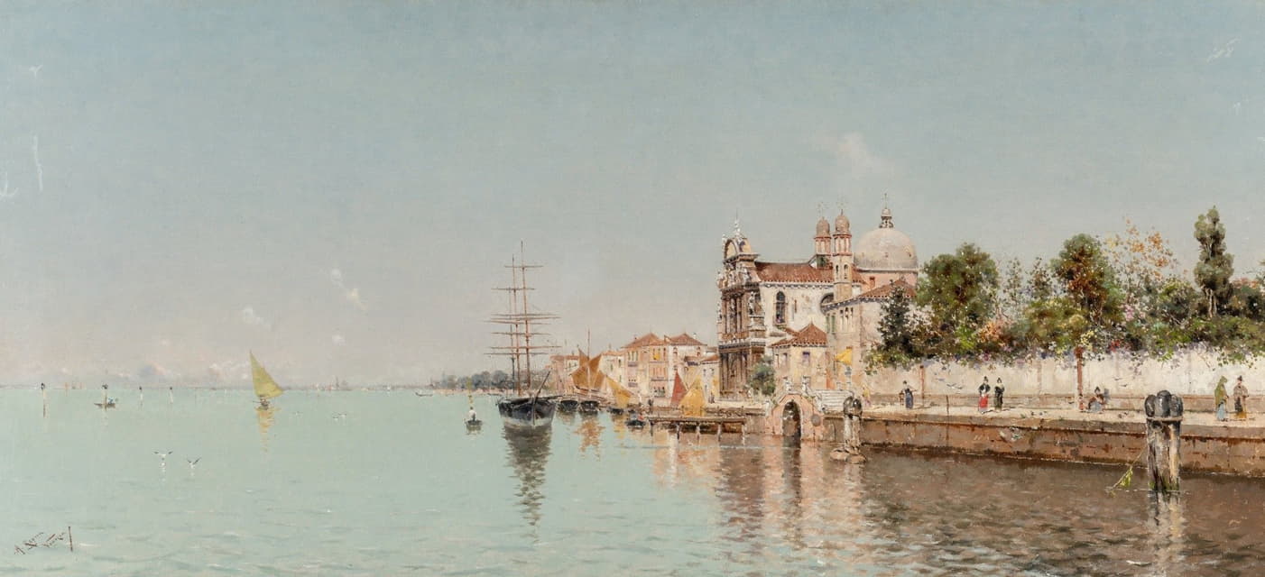 Antonio María de Reyna Manescau - A Venetian waterfront