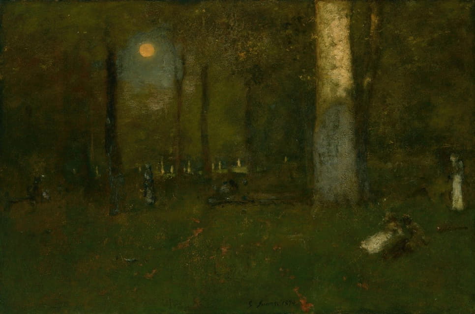 George Inness - Picnic in the Woods, Montclair, New Jersey