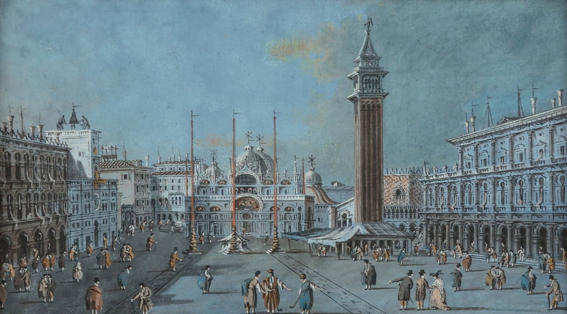 Giacomo Guardi - Veduta della Piazza di San Marco