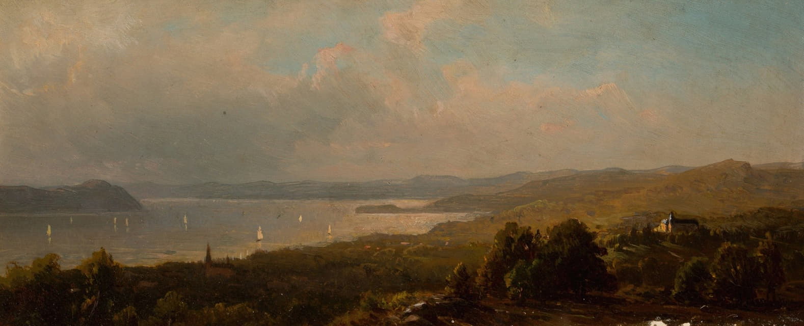 Hermann Fuechsel - A View From Mr. Henry Villard Villa at Dobbs Ferry, Hudson