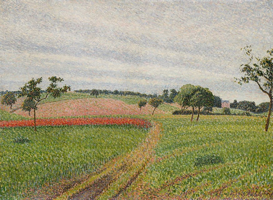 Camille Pissarro - Les Coteaux de Thierceville, temps gris