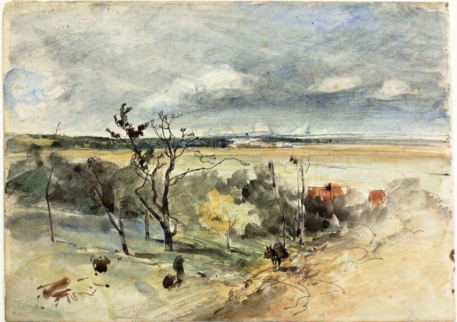 Johan Barthold Jongkind - Landscape with Man on a Donkey