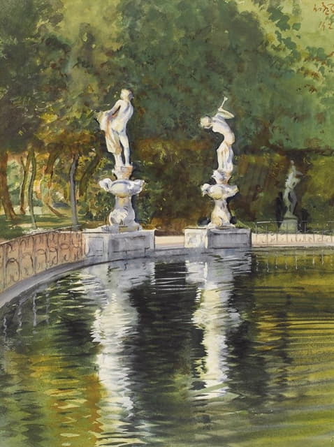 Sir William Rothenstein - Boboli Gardens, Florence