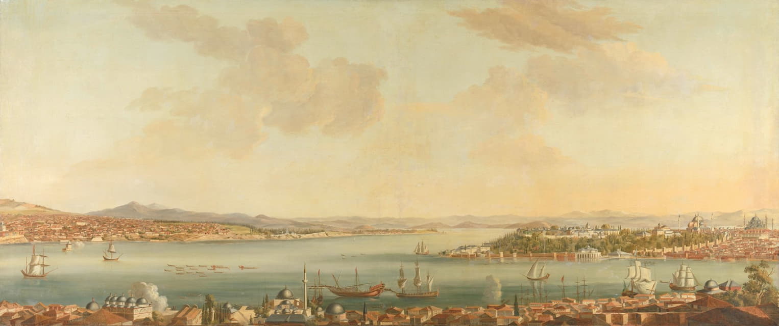 Antoine van der Steen - View of Constantinople (Istanbul) and the Seraglio from the Swedish Legation in Pera