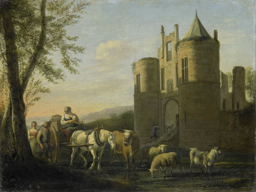 Gerrit Berckheyde - The Main Gate to Egmond Castle