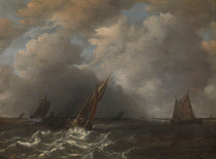 Hendrik Martensz. Sorgh - Storm on the Meuse River